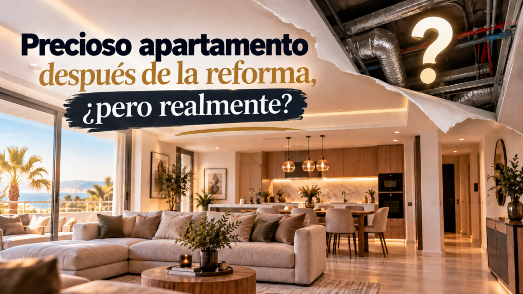 Precioso apartamento reformado. Encontré el problema justo debajo del techo