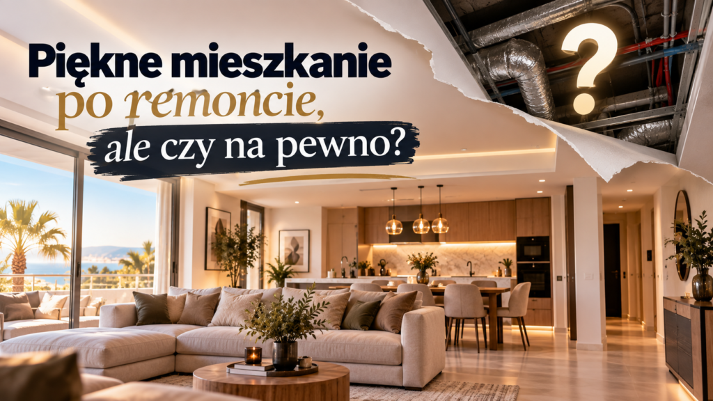 Piękne mieszkanie po remoncie. Problem znalazłem dopiero pod sufitem